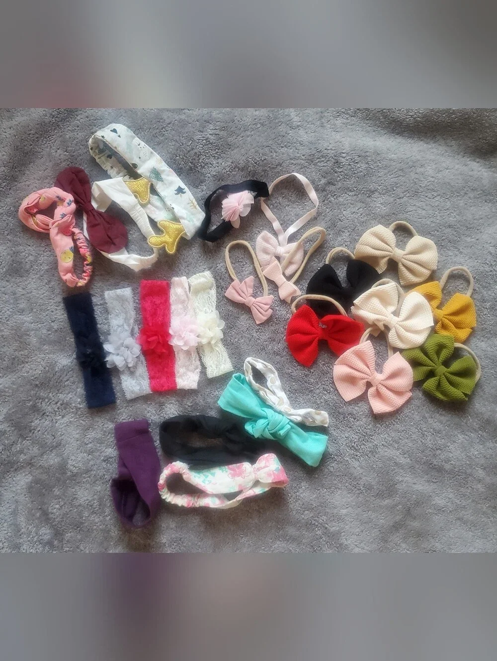 ​Huge Baby Girl Headband & Bow Lot - 20+ Pcs Boutique Variety Floral Lace